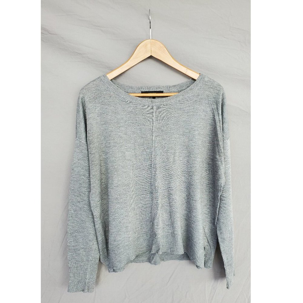 Thin Grey Wide Neck Sweater